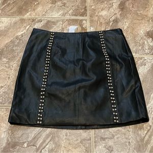 Forever 21 Black beaded Leather Skirt Medium